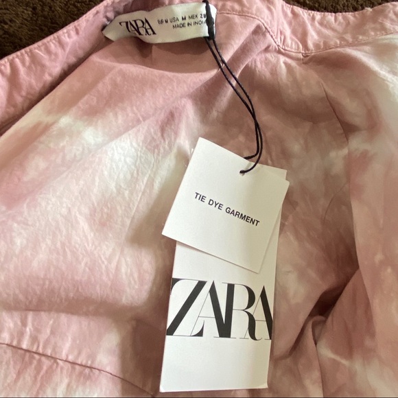 NEW Zara mandarin did. tie dye button up shirt - Picture 5 of 6